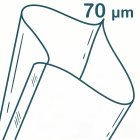 70 mikronů