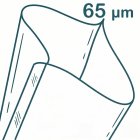 65 mikronů